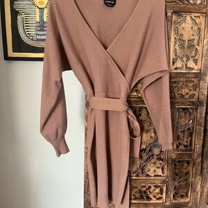 Bebe Taupe Knit Dress